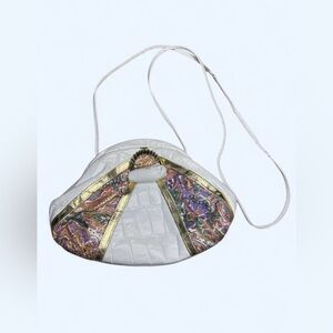 Vintage 80s White leather Women's Bag